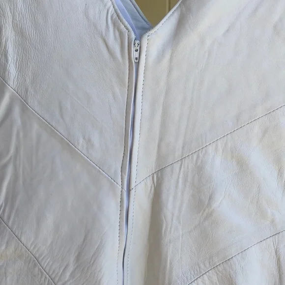 Vintage Positano Pelle S WhiteLeather StuddedDress - Picture 4 of 8